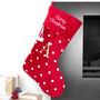 Personalised Polka Dot Christmas Stocking, thumbnail 1 of 4