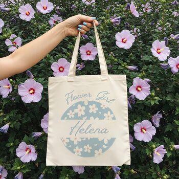 Personalised Vintage Cherry Blossom Wedding Party Tote Bag, 2 of 3