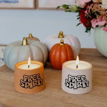 Halloween Ghost Candle Pumpkin Spice / Black Flame, 2 of 4