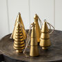 Gold Christmas Tree Hanging Decorations, thumbnail 5 of 5