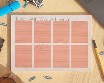 Taylor Swift Weekly Planner A4 Notepad, 2 of 4