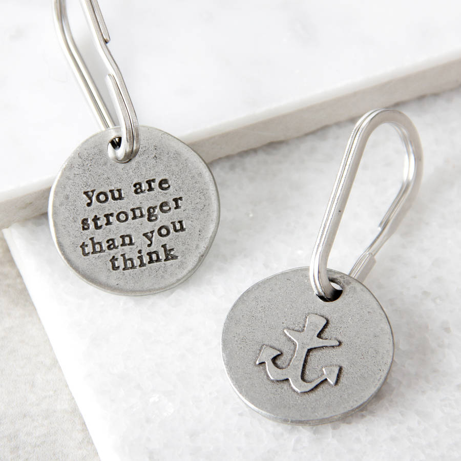 Image of 'You Are Stronger Than You Think' Anchor Keyring