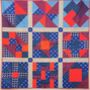 Blue And Red Patchwork Large Sofa Quilt, thumbnail 11 of 11