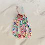 Multi Coloured Beaded Phone Charm With Heart Details, thumbnail 2 of 3