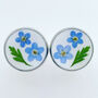Cufflinks Real Forget Me Not Hand Made 16mm, thumbnail 1 of 10