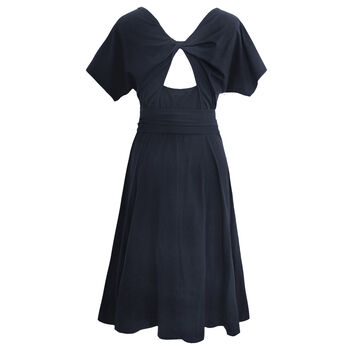 Clara Navy Jersey Dress, 5 of 5