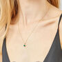 Genuine Emerald Necklace In 9ct Gold, thumbnail 4 of 12