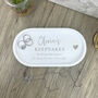 Personalised Script Text And Hearts Trinket Tray, thumbnail 2 of 5