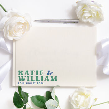 Personalised Linen Guest Book, 3 of 6