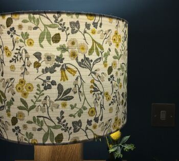 Ashbee Chartreuse Floral Drum Lampshade, 3 of 9