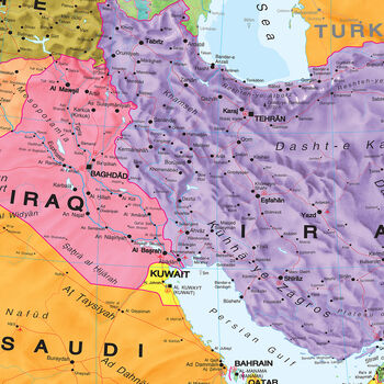 Map Of Middle East Political Boundaries Poster, 4 of 5