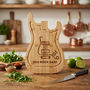Personalised Guitar Shaped Wooden Chopping Board, thumbnail 1 of 4