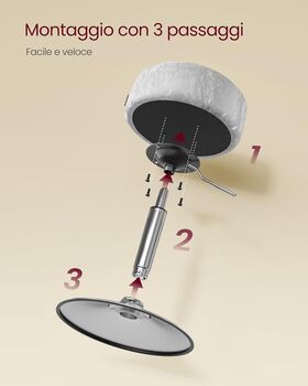 Dressing Table Stool Adjustable Swivel Vanity Stool, 6 of 7