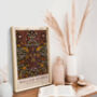 William Morris Burgundy Florals Print, thumbnail 3 of 4