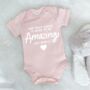 Our First Cuddle Will Be Amazing Love Bump Babygrow, thumbnail 1 of 7