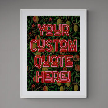 Custom Vintage Style Neon Typography Quote Art, 5 of 7