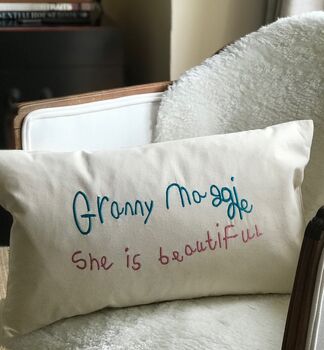 Personalised Child's Drawing On Cushion, 2 of 4