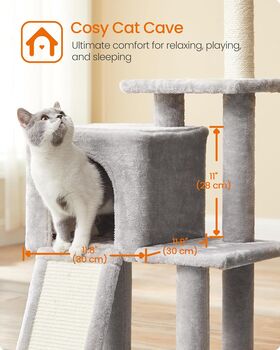 Cat Tree Cat Tower Scratching Post Stand, 4 of 9