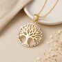 Personalised 9ct Gold Tree Of Life Pendant – Two Tone Keepsake, thumbnail 1 of 9