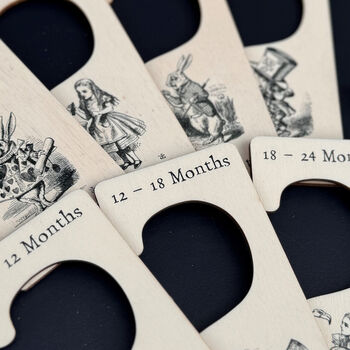 Alice Themed Baby Clothes Hanger Dividers X Seven, 6 of 6