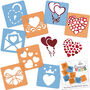 Drawing Stencils For Kids Love Hearts With Brushes, thumbnail 2 of 3