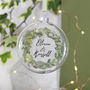 Couples Personalised Christmas Glass Bauble, thumbnail 2 of 2