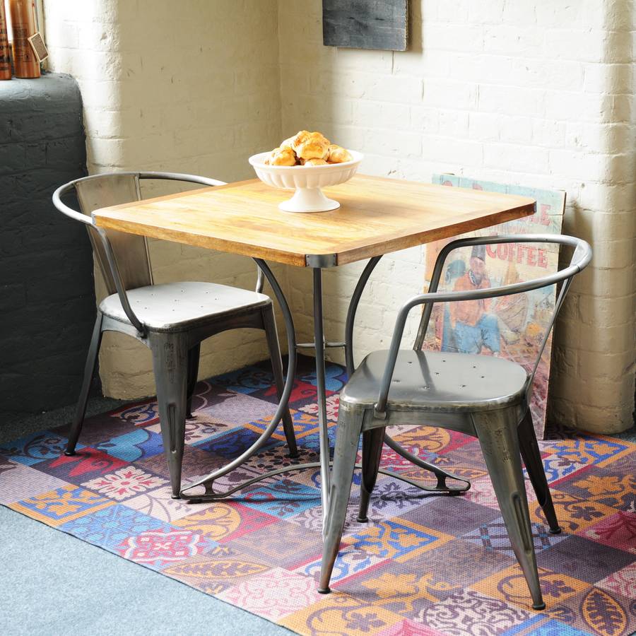 Reclaimed Wood And Steel Table For Two By Cambrewood ...