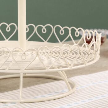 Vintage Hearts Home Baking Cake Stand, 6 of 9