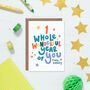 One Whole Wonderful Year First Birthday Card, thumbnail 1 of 5