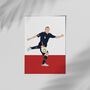 Iniesta Spain Football Poster, thumbnail 2 of 3