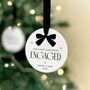 First Christmas Engaged Personalised Christmas Bauble, thumbnail 2 of 10