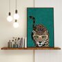 Set Of Three Tiger Cheetah Jaguar Gold Wall Art Print, thumbnail 2 of 5