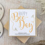 Happy Bee Day Sterling Silver Earrings, thumbnail 1 of 5