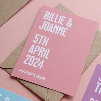 Colourful Modern Save The Date Cards, 4 of 10