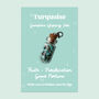 Turquoise Gemstone Wishing Jar Good Fortune Gift, thumbnail 1 of 3