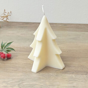 White Christmas Tree Candle Christmas Decoration, 3 of 5