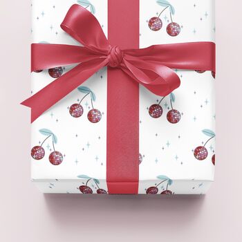 Premium Quality Disco Cherries Gift Wrapping Paper, 5 of 8