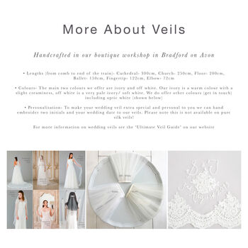 Tulle Bridal Cape Wedding Veil, 10 of 11