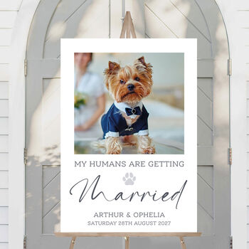 Wedding Welcome Sign My Humans Are Getting Married, 2 of 7