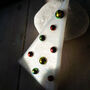 White Red And Gold Fused Glass Tree Ornament, thumbnail 3 of 7