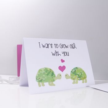 'I Want To Grow Old With You' Tortoise Card, 3 of 5