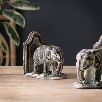 Metal Elephant Bookends, 6 of 6