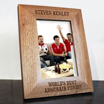Personalised Sports Oak Photo Frame, 2 of 3