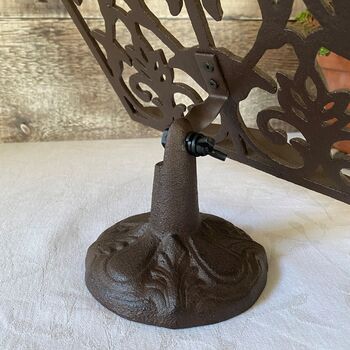 Cast Iron Cook Recipe Book Stand And Trivet Set, 9 of 12