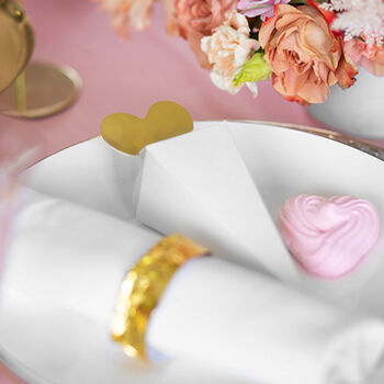 Set Of Six White And Gold Heart Favour Boxes, 3 of 3