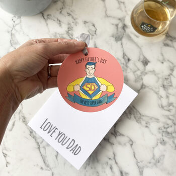 Personalised Father's Day Super Hero Card With Medal, 3 of 12