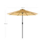 Beige Garden Parasol Umbrella With Air Vent For Patio, thumbnail 6 of 7