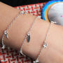 Sterling Silver Star And Moon Charm Bracelet, thumbnail 5 of 6