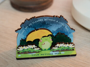 Personalised No Flowers Without Rain Pop Out Card, 7 of 7