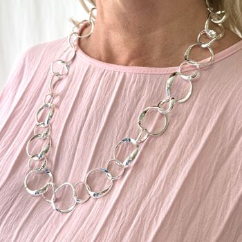 Multi Ring Lightweight Statement Necklace, 3 of 7